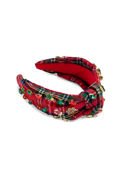Red Plaid Merry Headband