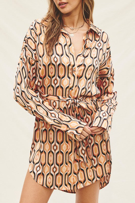 Tiger Eye Shirt Dress