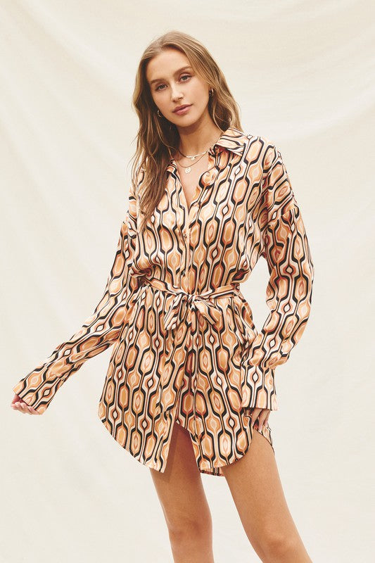 Tiger Eye Shirt Dress