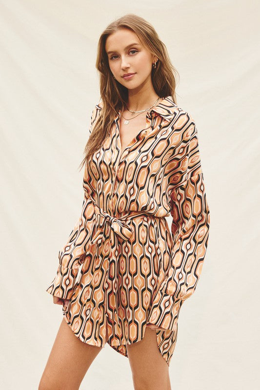 Tiger Eye Shirt Dress
