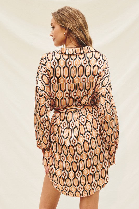 Tiger Eye Shirt Dress