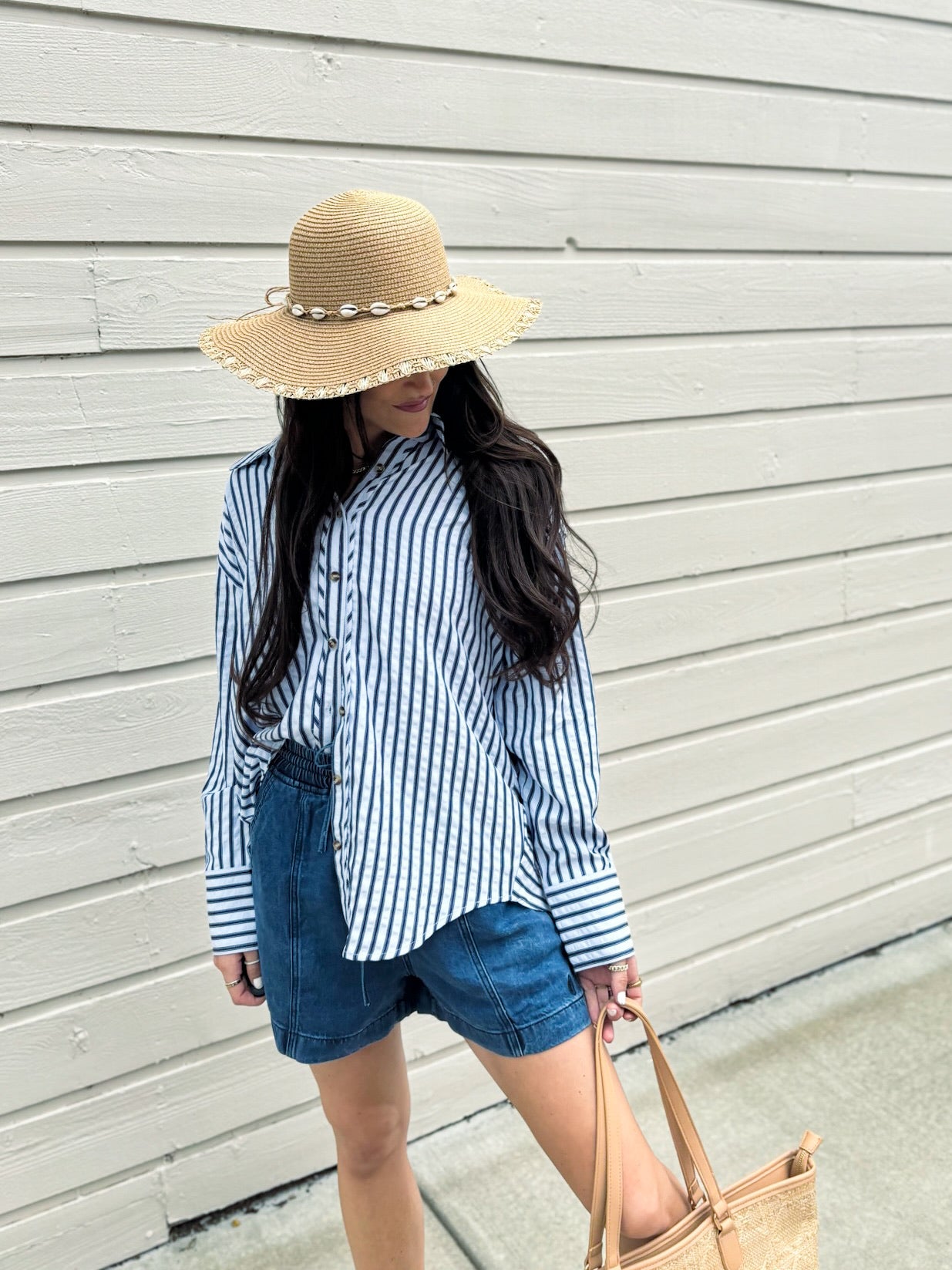 Tully Stripe Button Up Blouse
