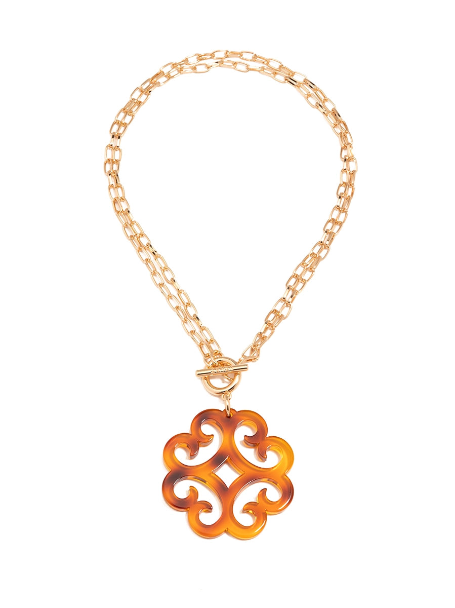 Tortoise Pendant Chain Necklace