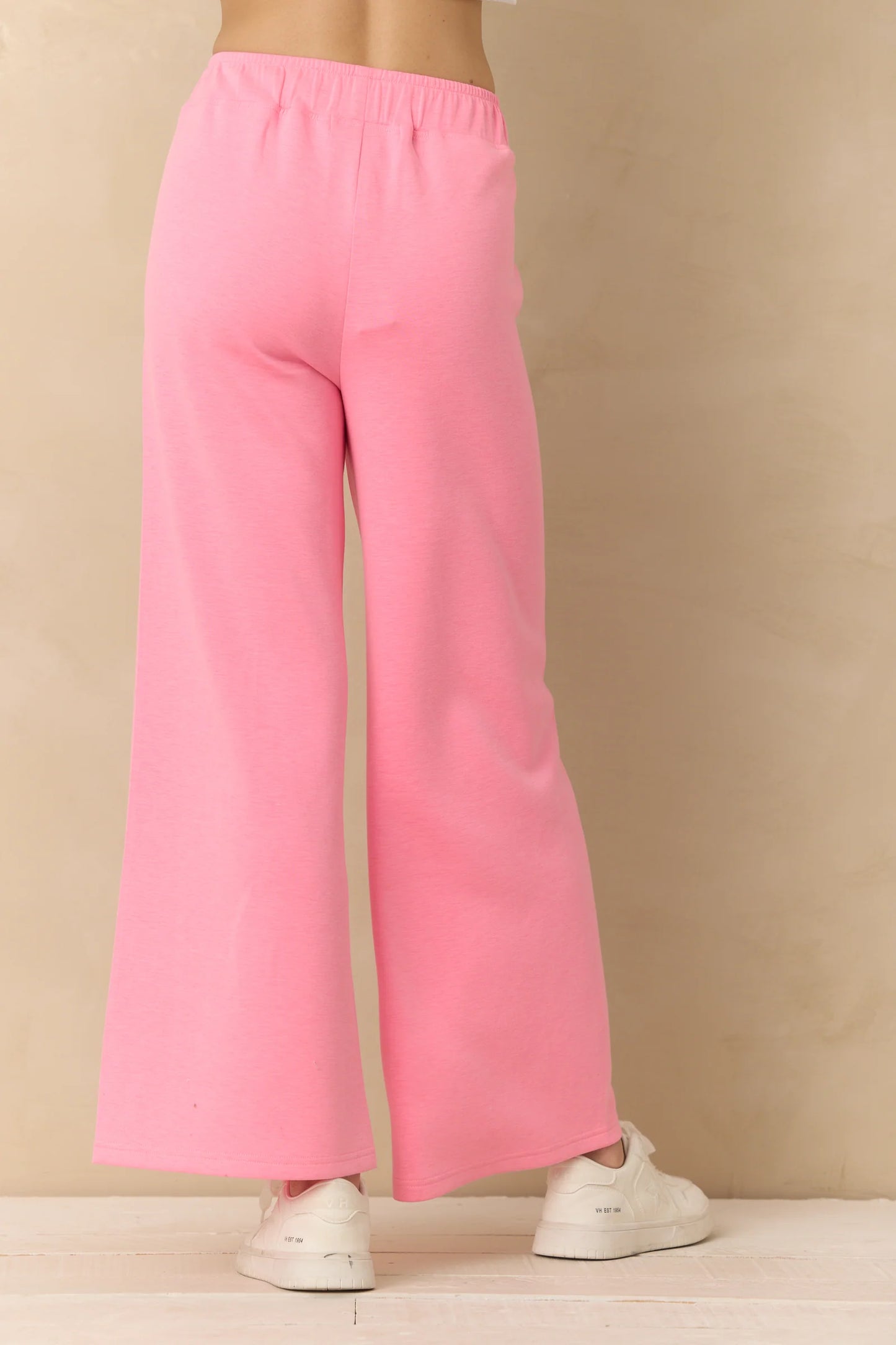 Neon Pink Cloud Fleece Wide Leg Pant