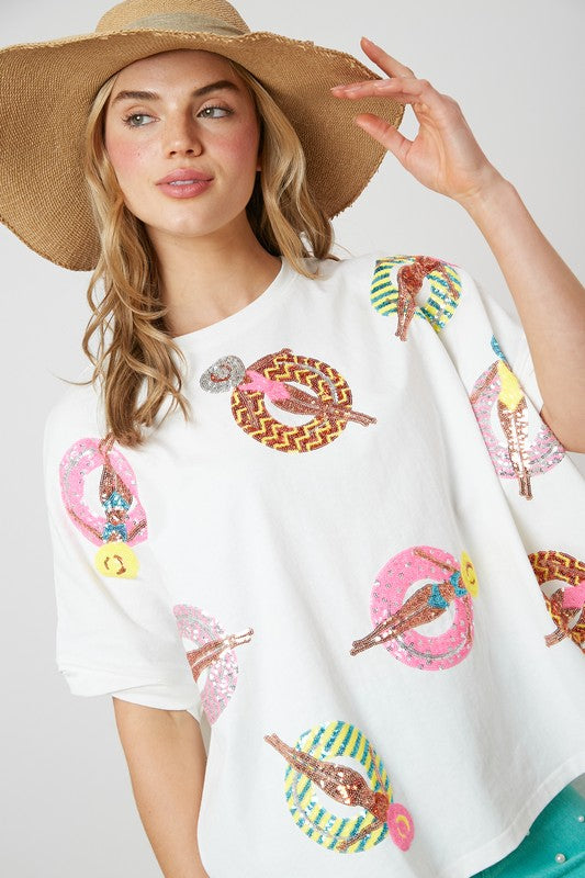 Toss Me a Floatie Tee White