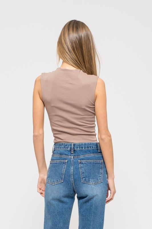 Mockneck Cropped Tanks