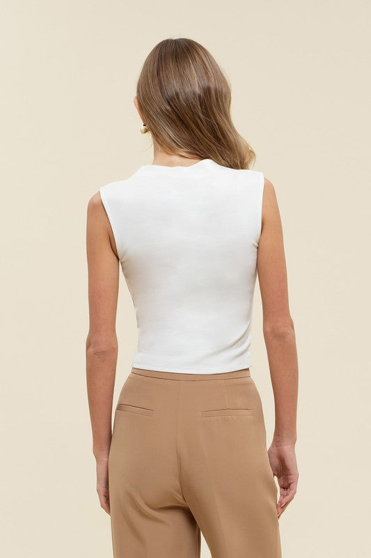 Mockneck Cropped Tanks