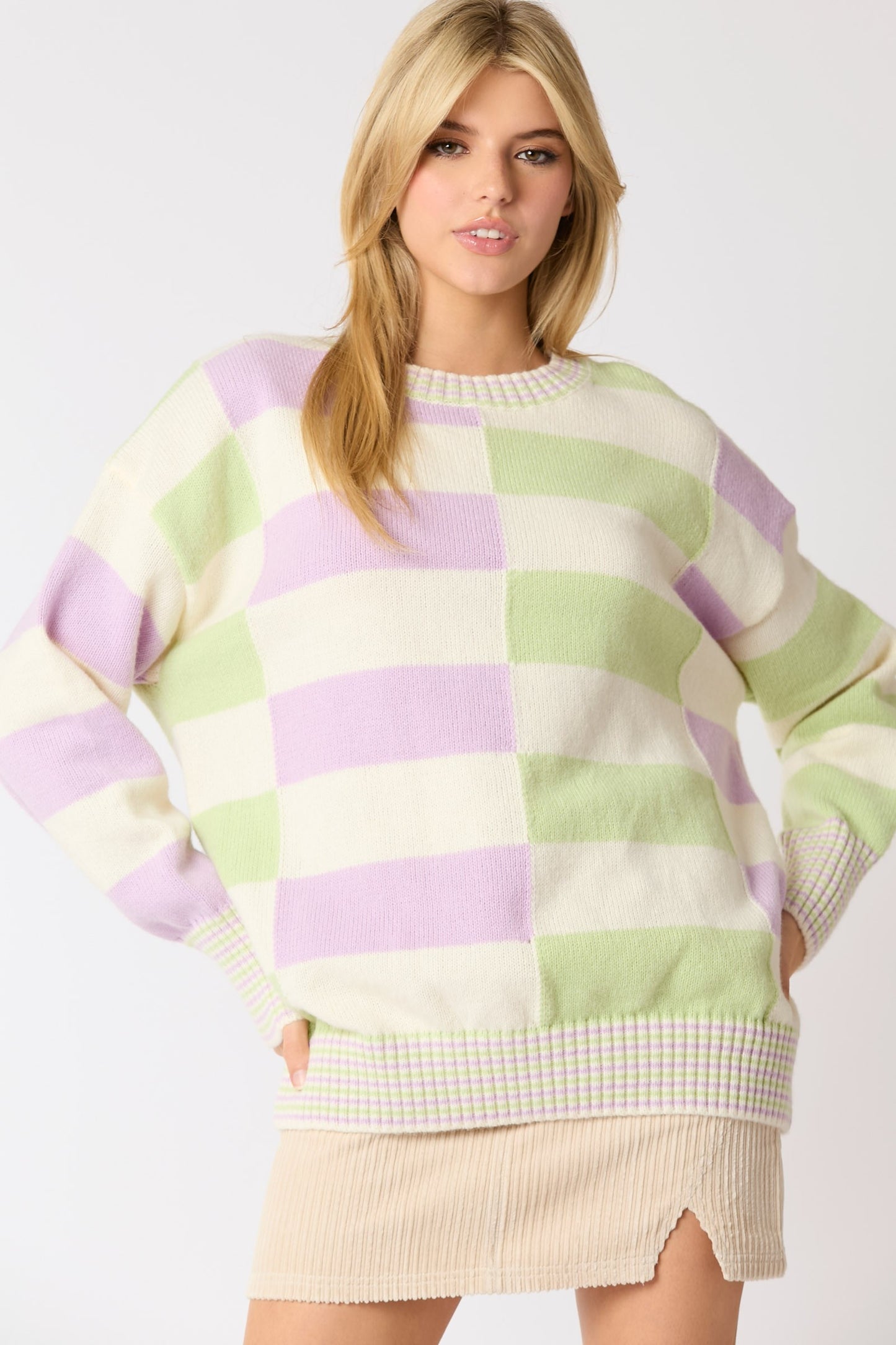 Pastel Picnic Knit Sweater