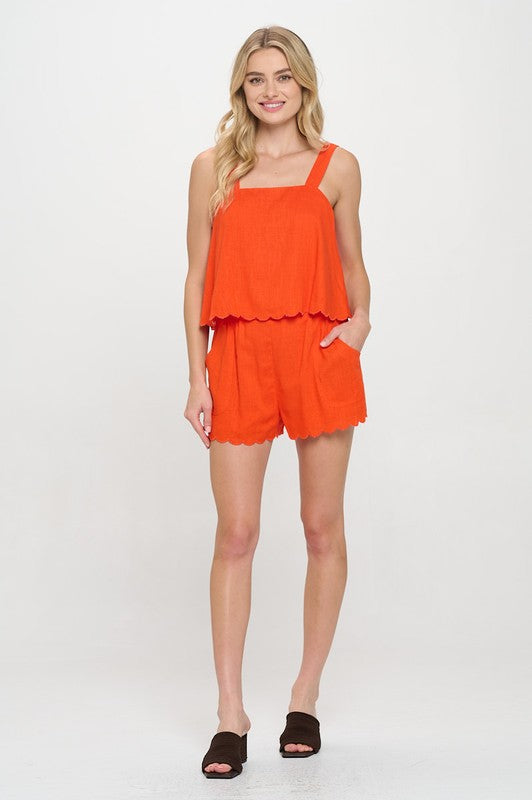 Sunset Glow Scalloped Set