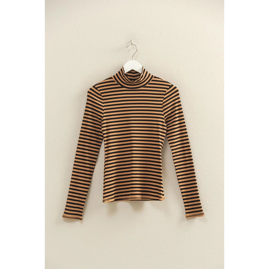 Modern Minimalist Stripe Turtleneck
