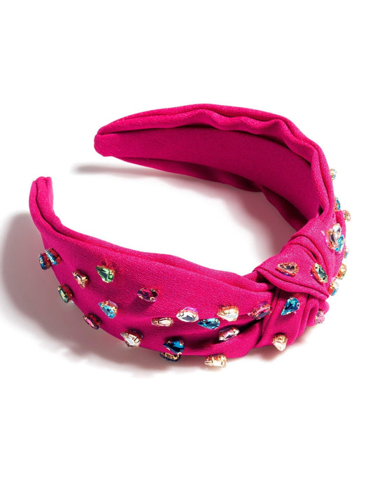 Pink Gem Knotted Headband