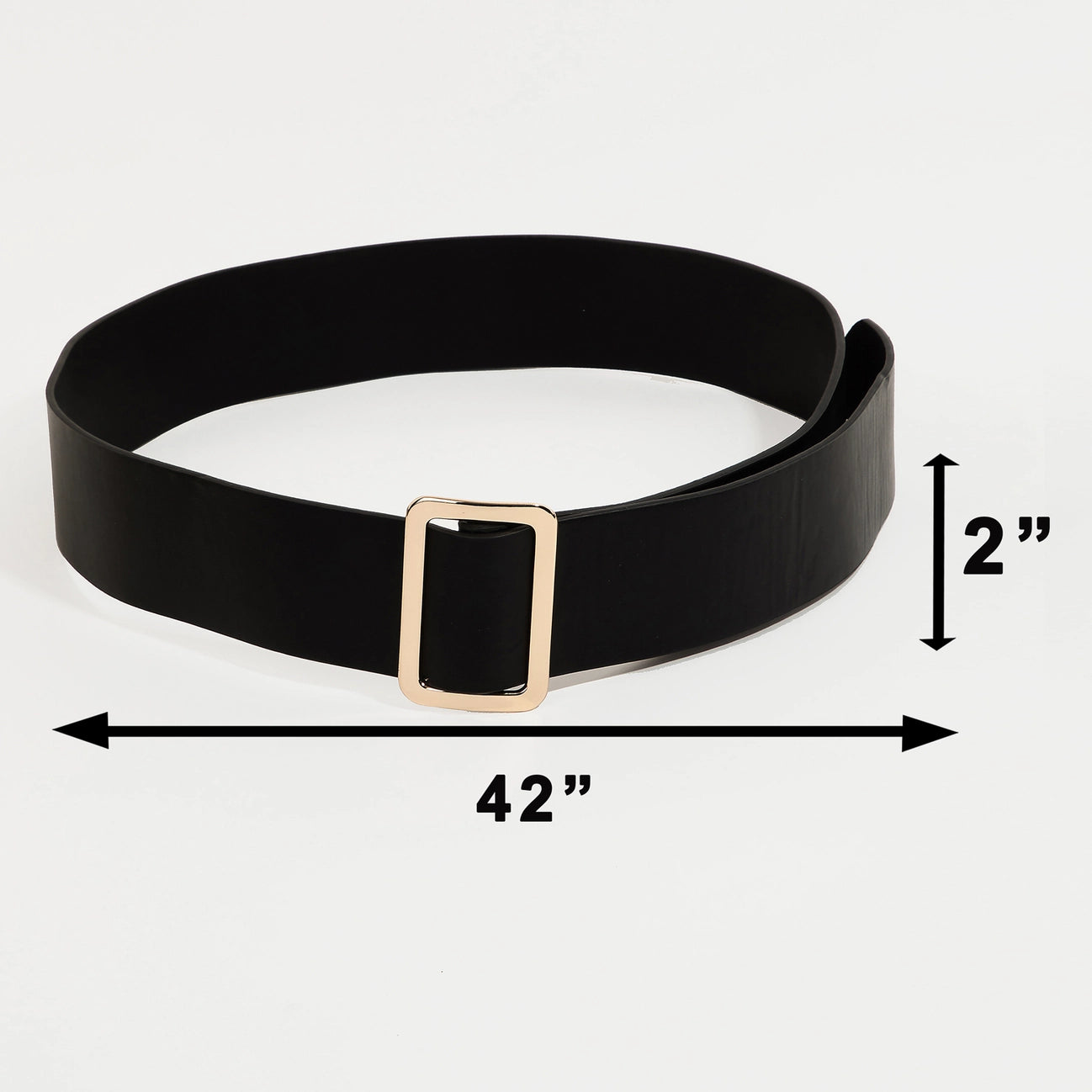 Sleek Faux Leather Thin Buckle Belt