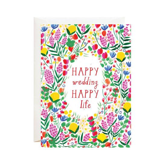 Look for the Flowers Wedding Greeting Card