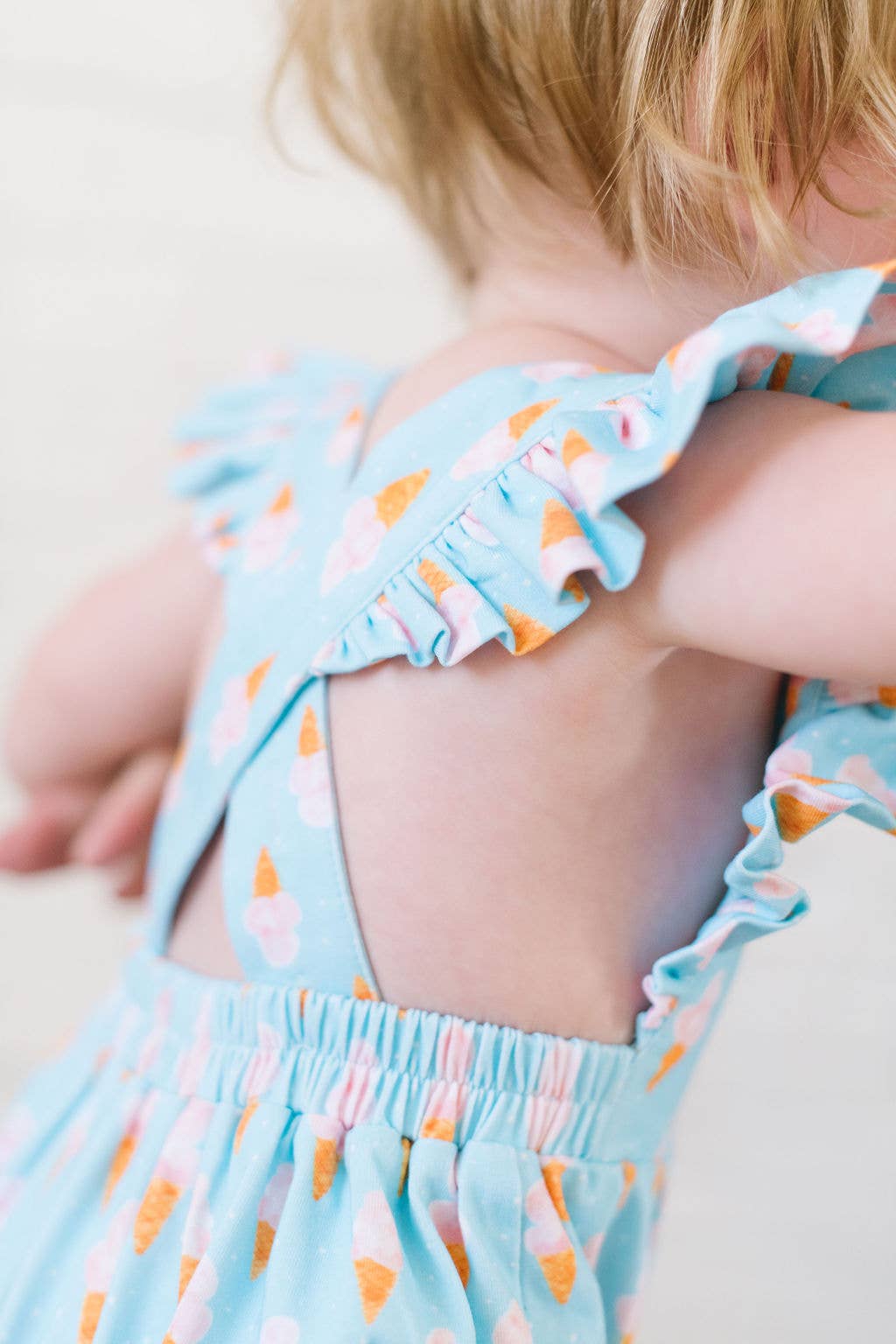 Emmy Romper in Ice Cream Dreams Baby Bubble