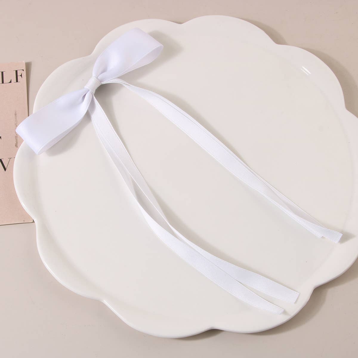 Long Ribbon Bow Hair Clips