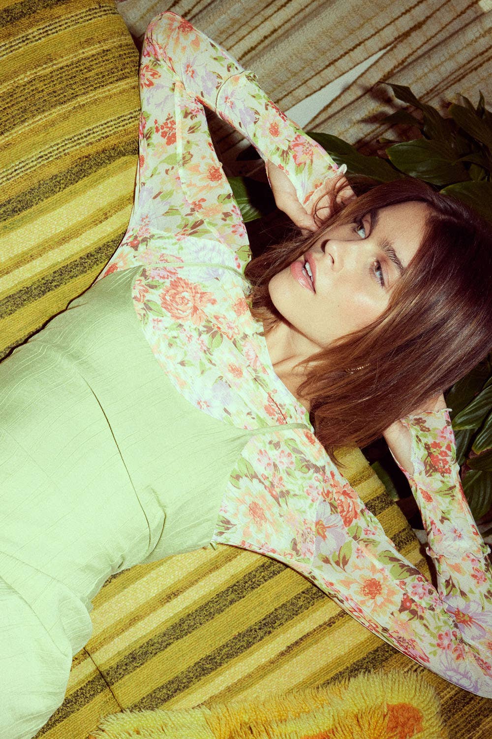 Tricia Floral Mesh Top