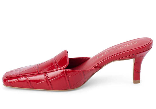 Davey Red Croc Mule