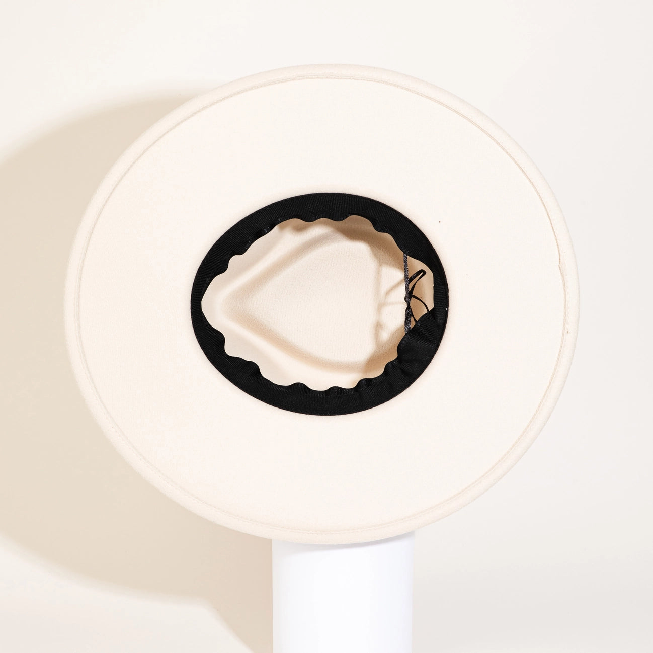 Ivory Double Belt Strap Hat