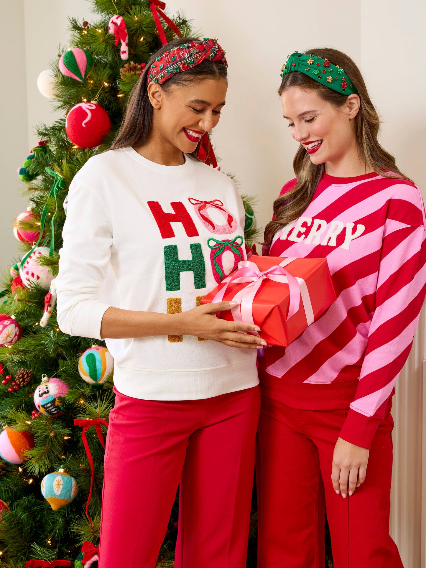 Red Plaid Merry Headband
