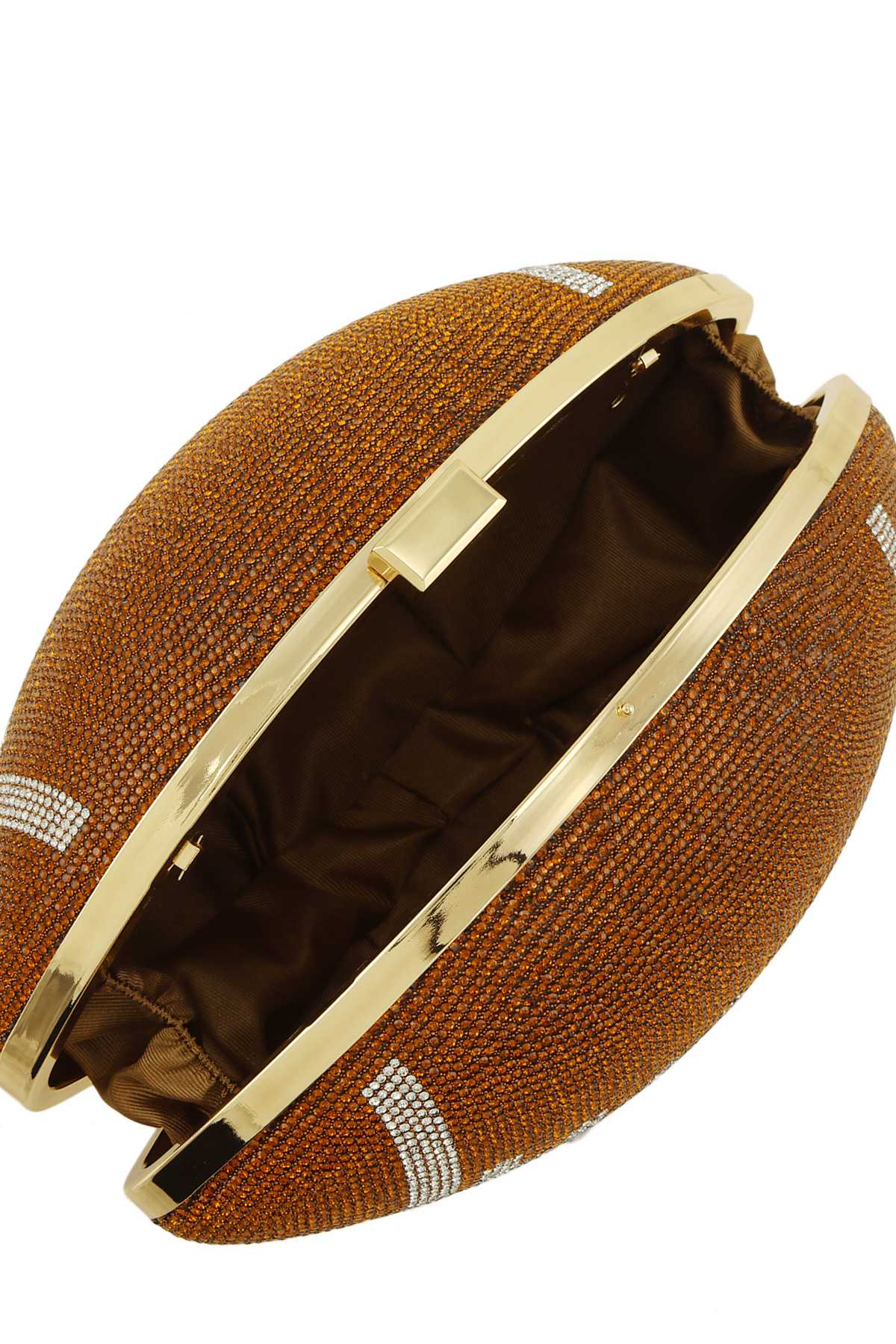 FULL RHINESTONE FOOTBALL CLUTCH