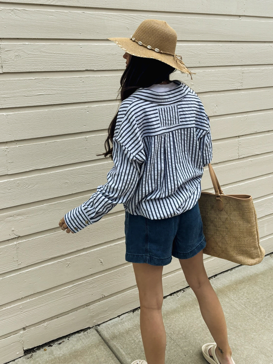 Tully Stripe Button Up Blouse
