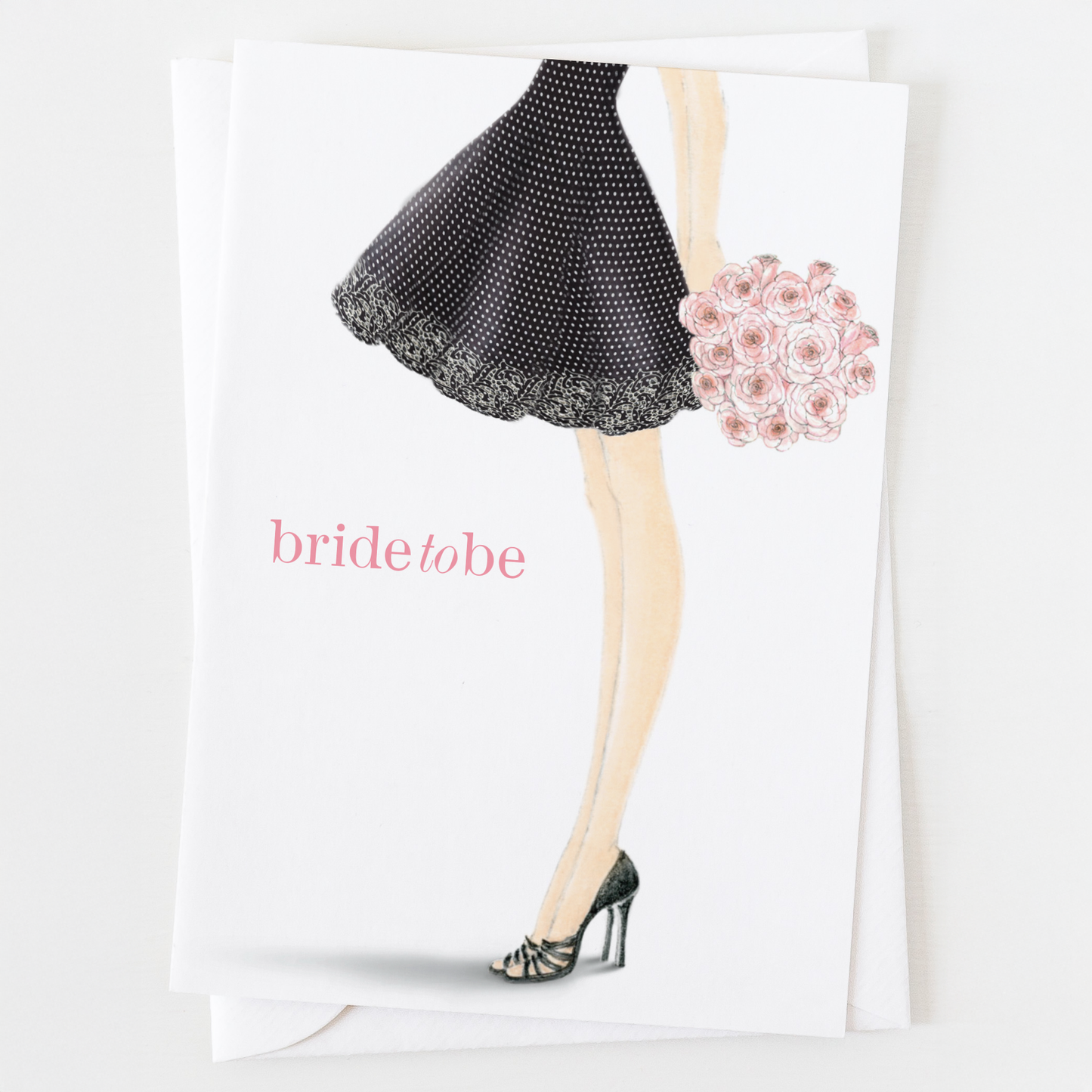 Bride To Be With Bouquet Greeting Card