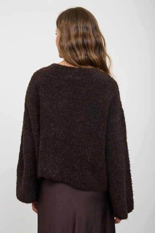Teddi Chocolate Brown Cardigan