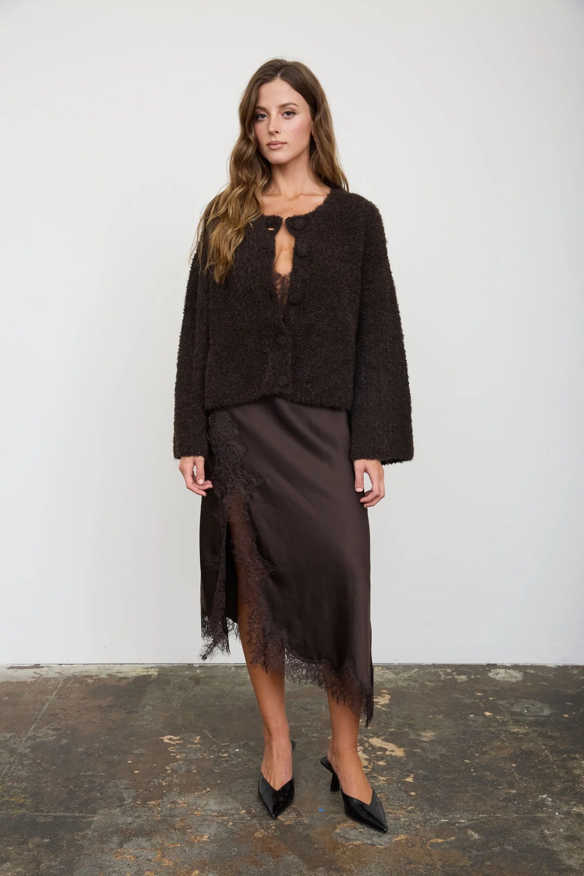Teddi Chocolate Brown Cardigan