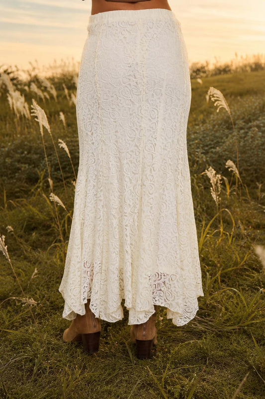 Southern Grace Cream Maxi Skirt