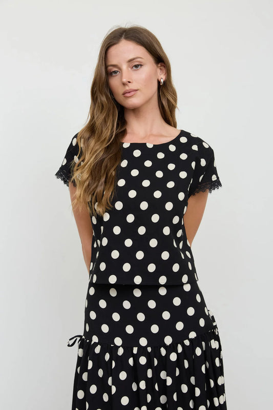 Perfectly Polished Polka Dot Top