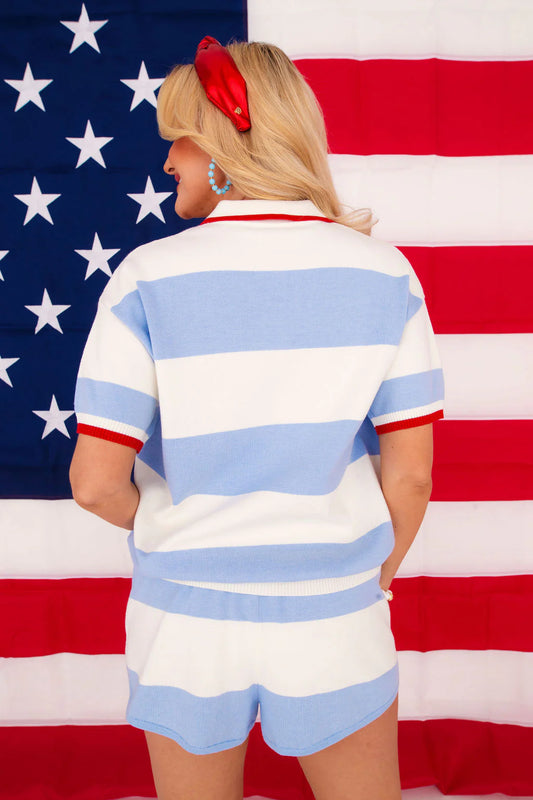 Nantucket Stripe Shorts with Stars