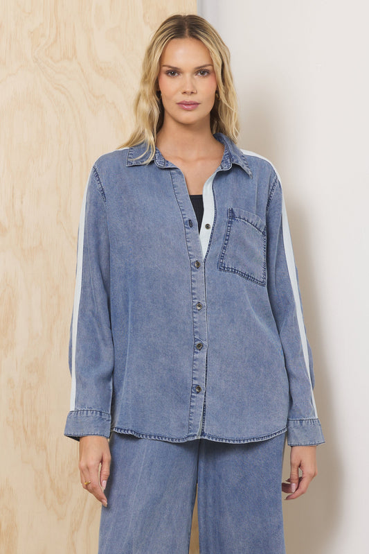 Modern Millennial Washed Denim Top