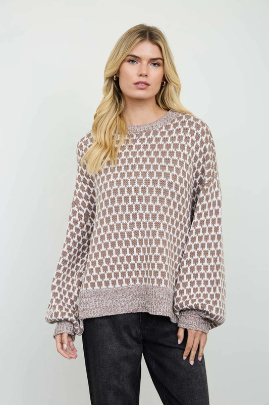 Boone Geometric Oversized Sweater