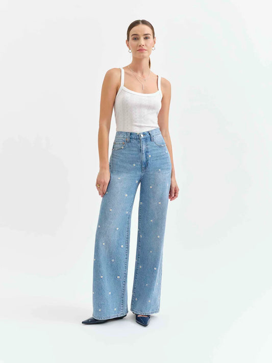 Far Out High Rise Wide Leg in Daze-Y