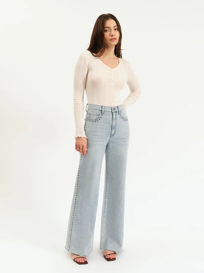 Far Out High Rise Wide Leg in Let's Dance
