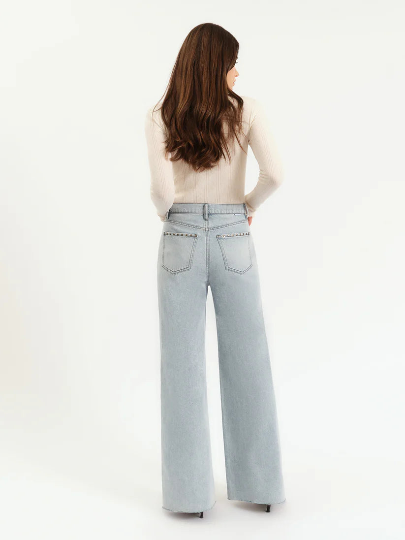 Far Out High Rise Wide Leg in Let's Dance