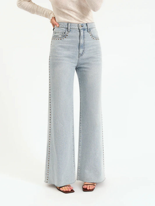 Far Out High Rise Wide Leg in Let's Dance