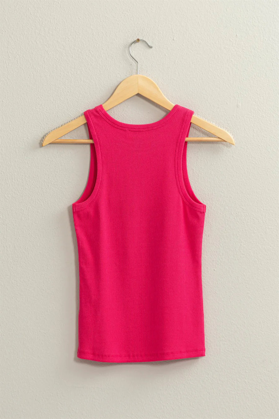 Ribbed Round Neck Tanks