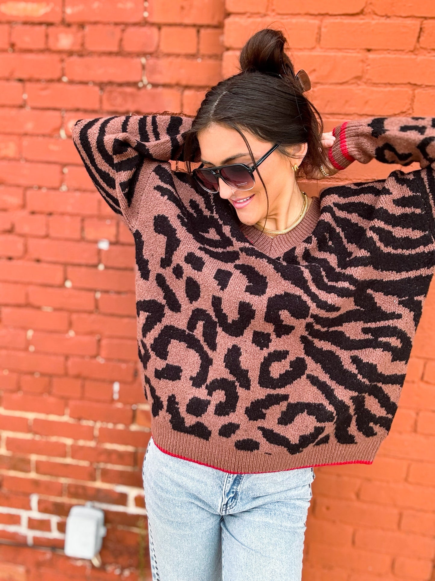 Mia Wild V Neck Sweater