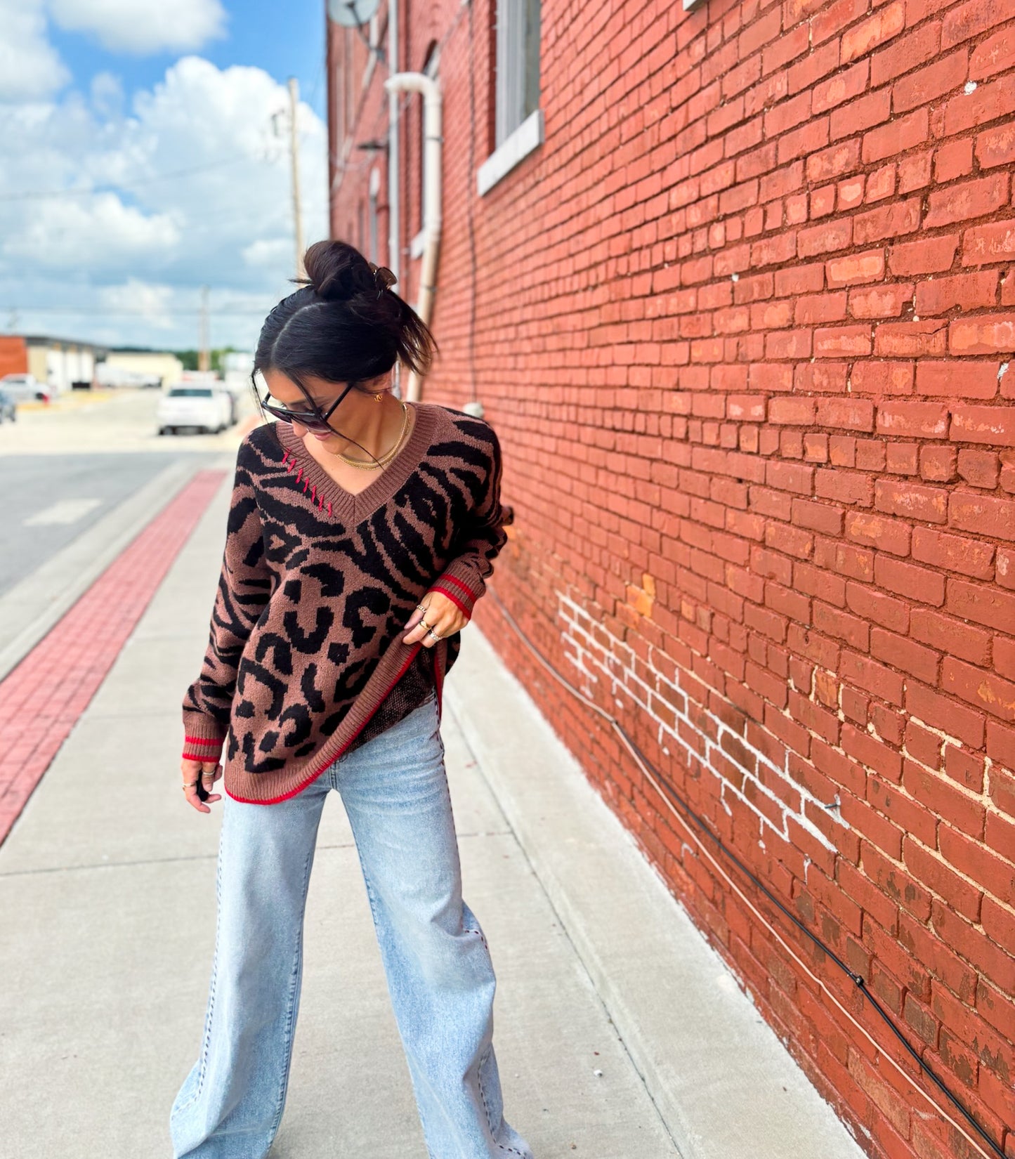 Mia Wild V Neck Sweater