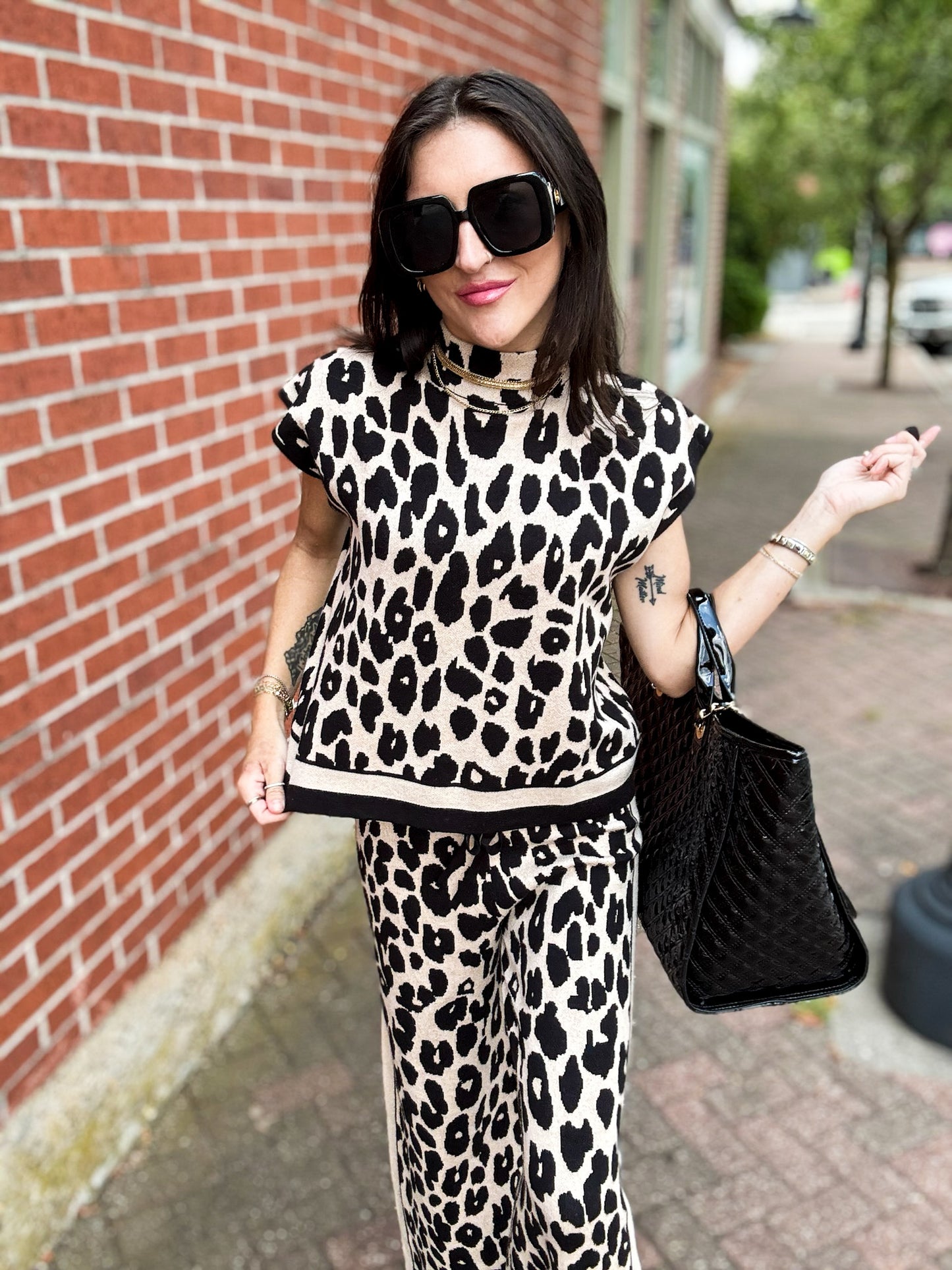 Adeline Leopard Knit Set