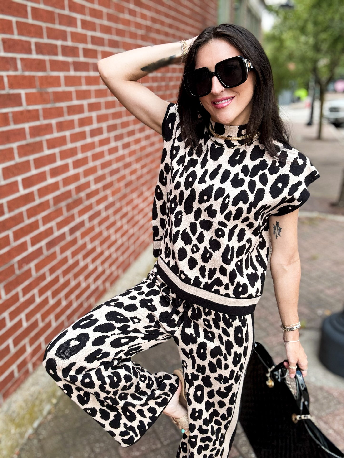 Adeline Leopard Knit Set