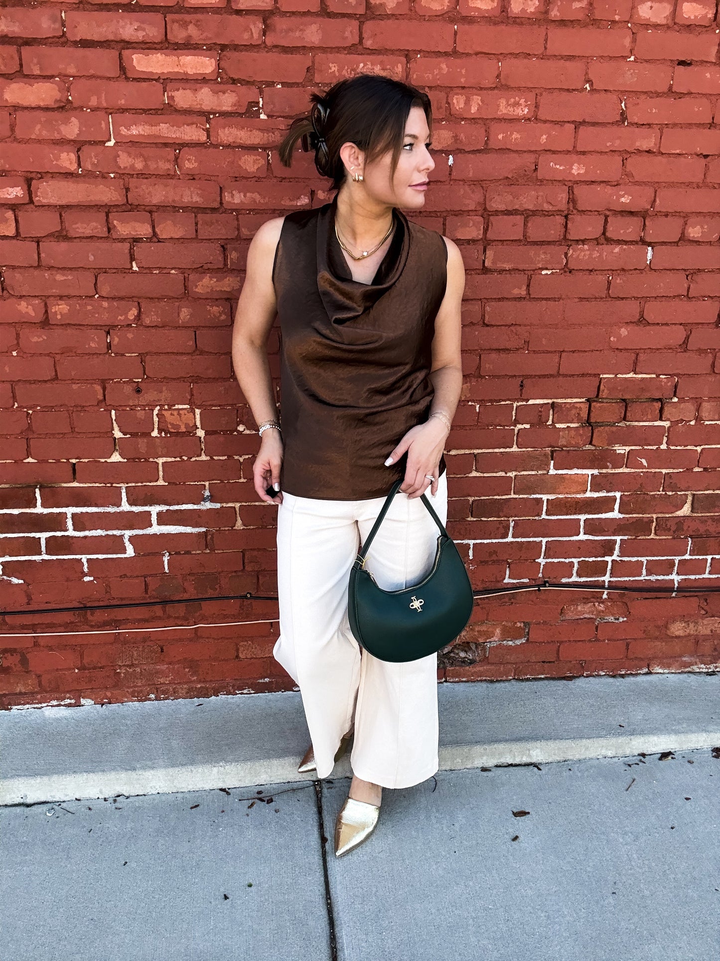 Dorothy Satin Bronze Top