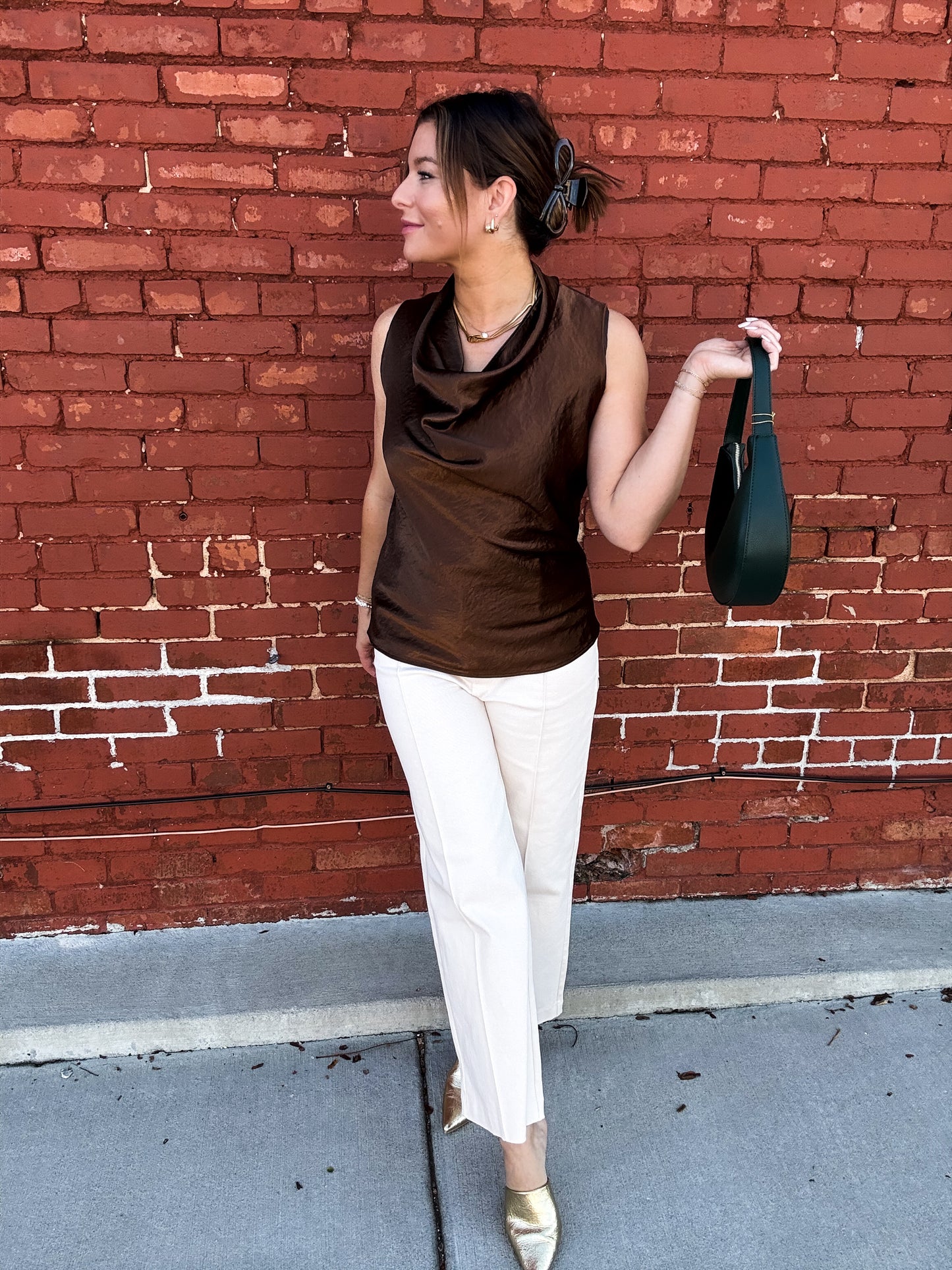 Dorothy Satin Bronze Top