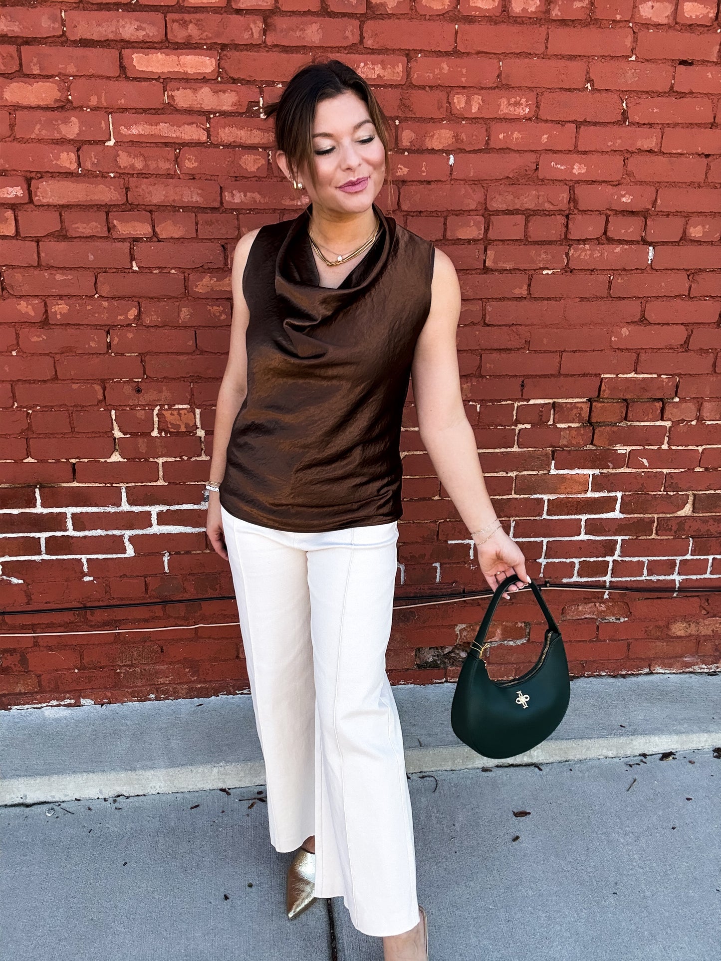 Dorothy Satin Bronze Top