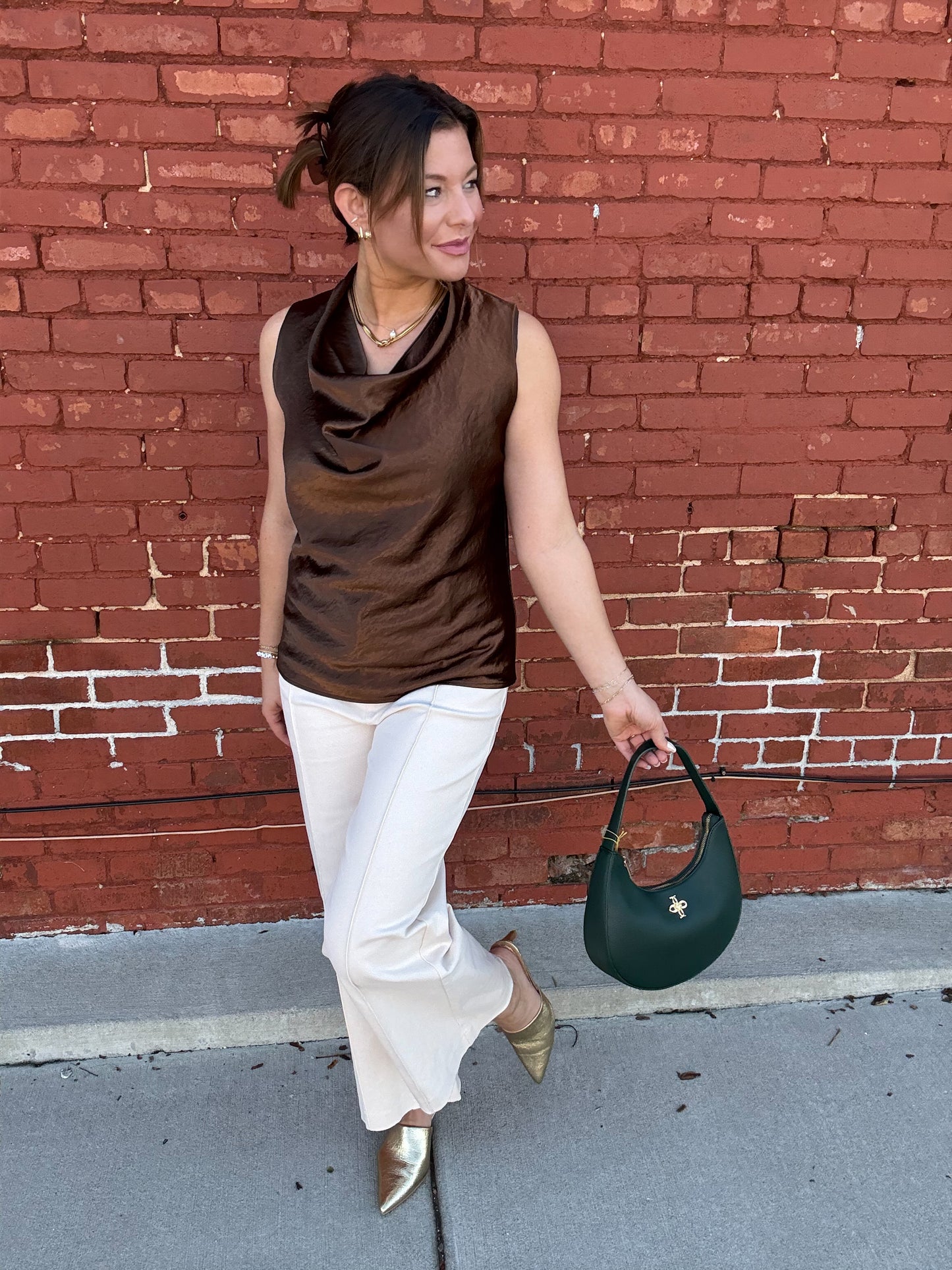Dorothy Satin Bronze Top