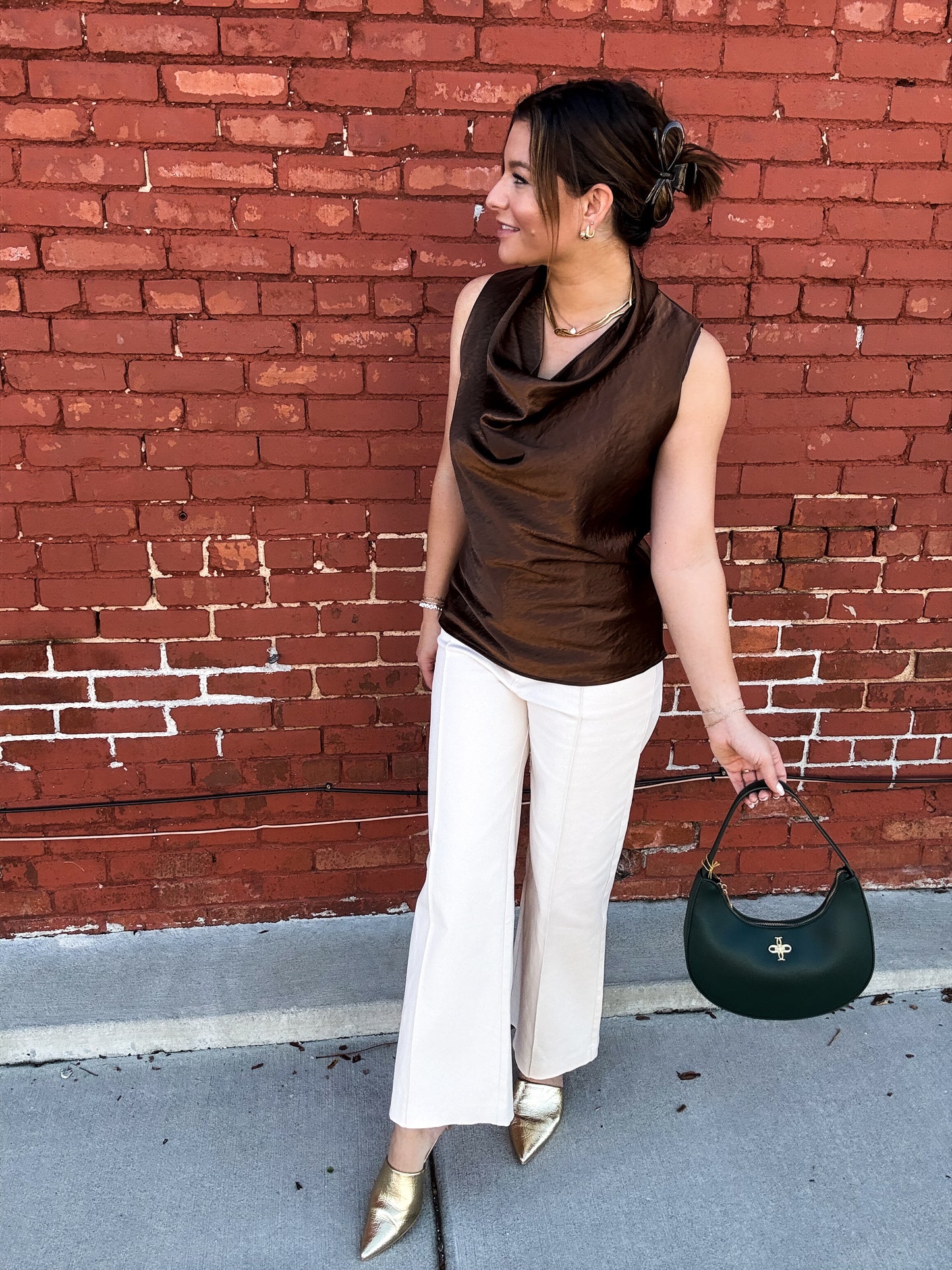 Dorothy Satin Bronze Top