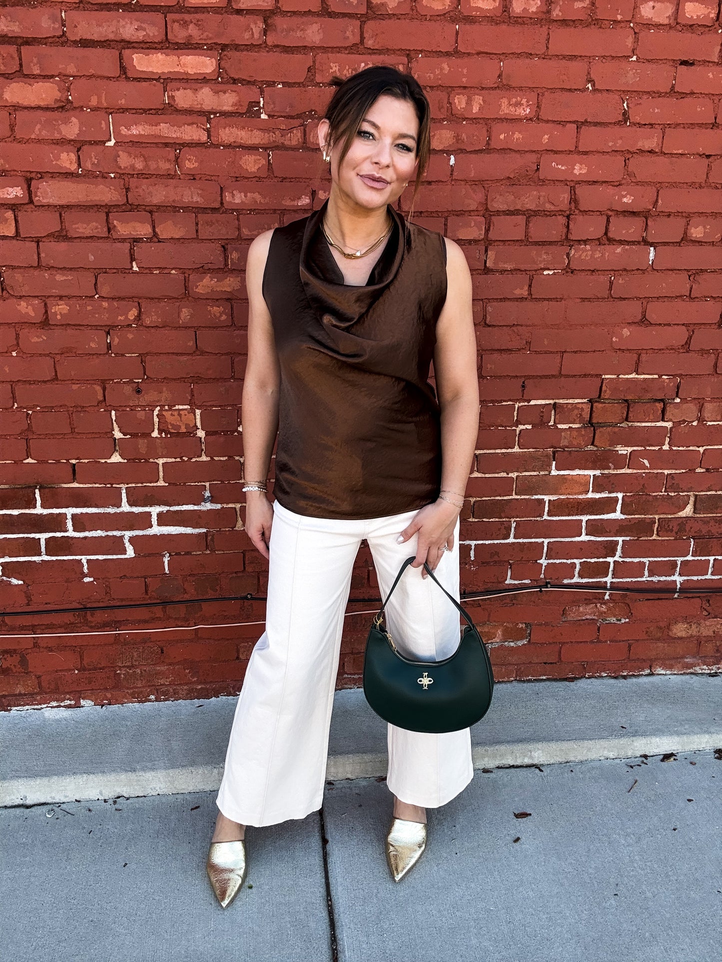 Dorothy Satin Bronze Top
