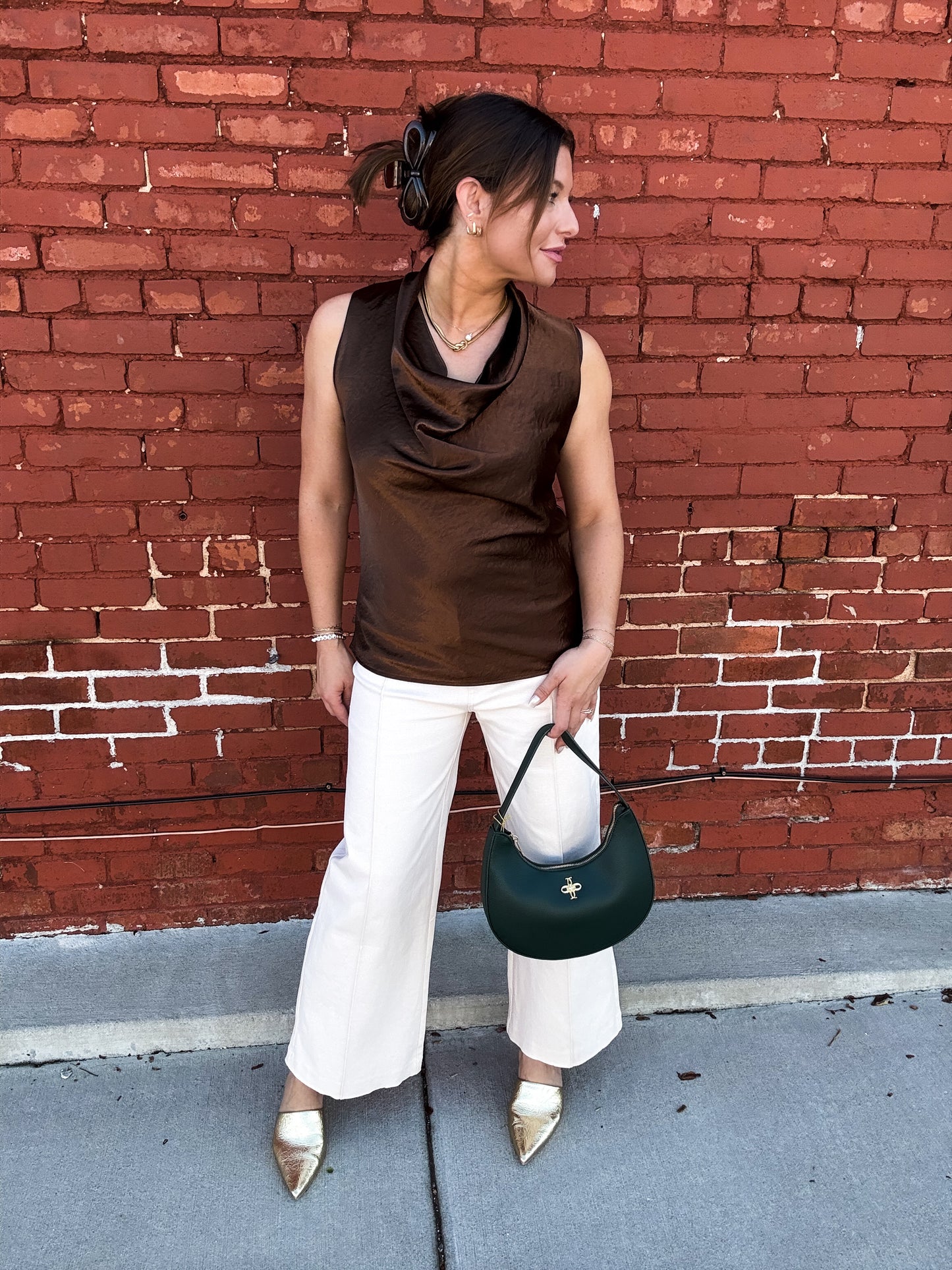 Dorothy Satin Bronze Top