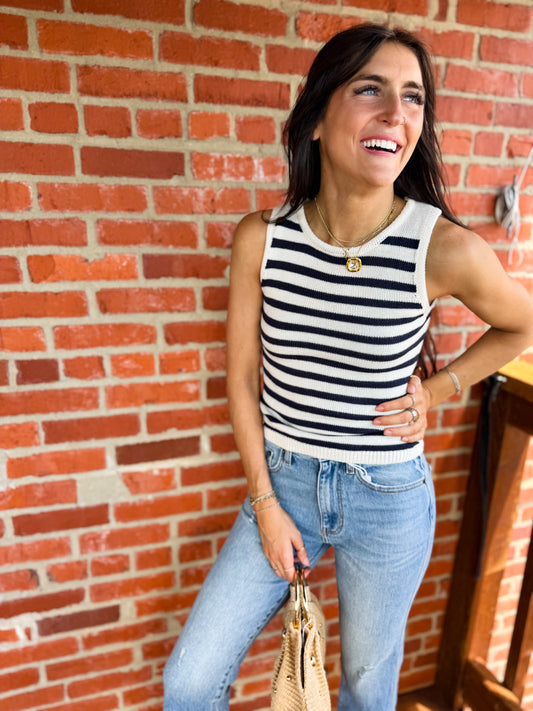 Nautical Stripe Sweater Tank